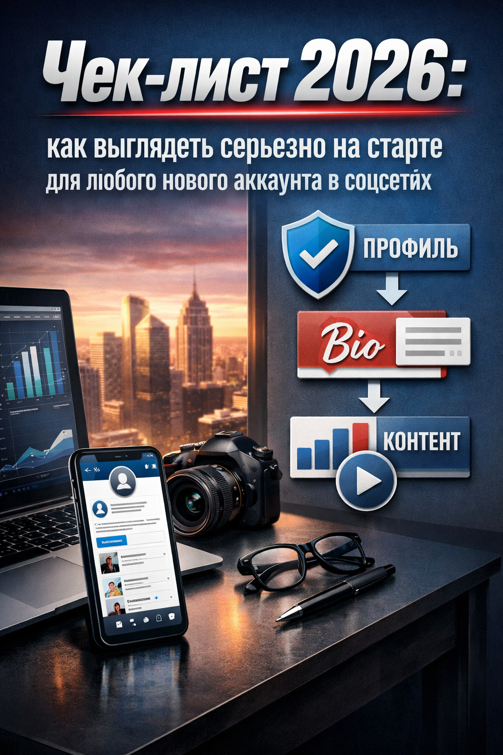 Новый аккаунт 2026: Быстрый старт, серьезный профиль и рост аудитории в соцсетях.